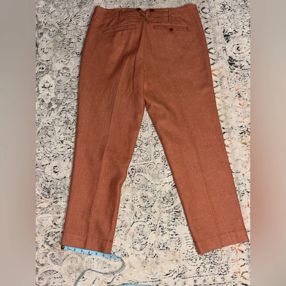 Anthropologie Paperboy by G1 Colloquium ankle herringbone wool blend trousers 2 - Picture 4 of 10